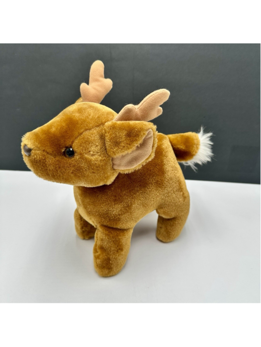 Kurt Adler Christmas Reindeer Plush 10" Stuffed Animal Ornament Decoration
